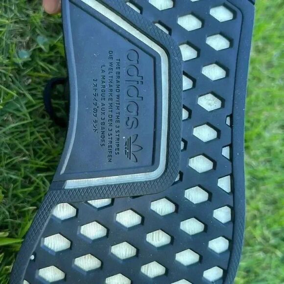 Adidas NMD R1 Core Black Pulse Yellow Blue Boost Shoes - Picture 10 of 11